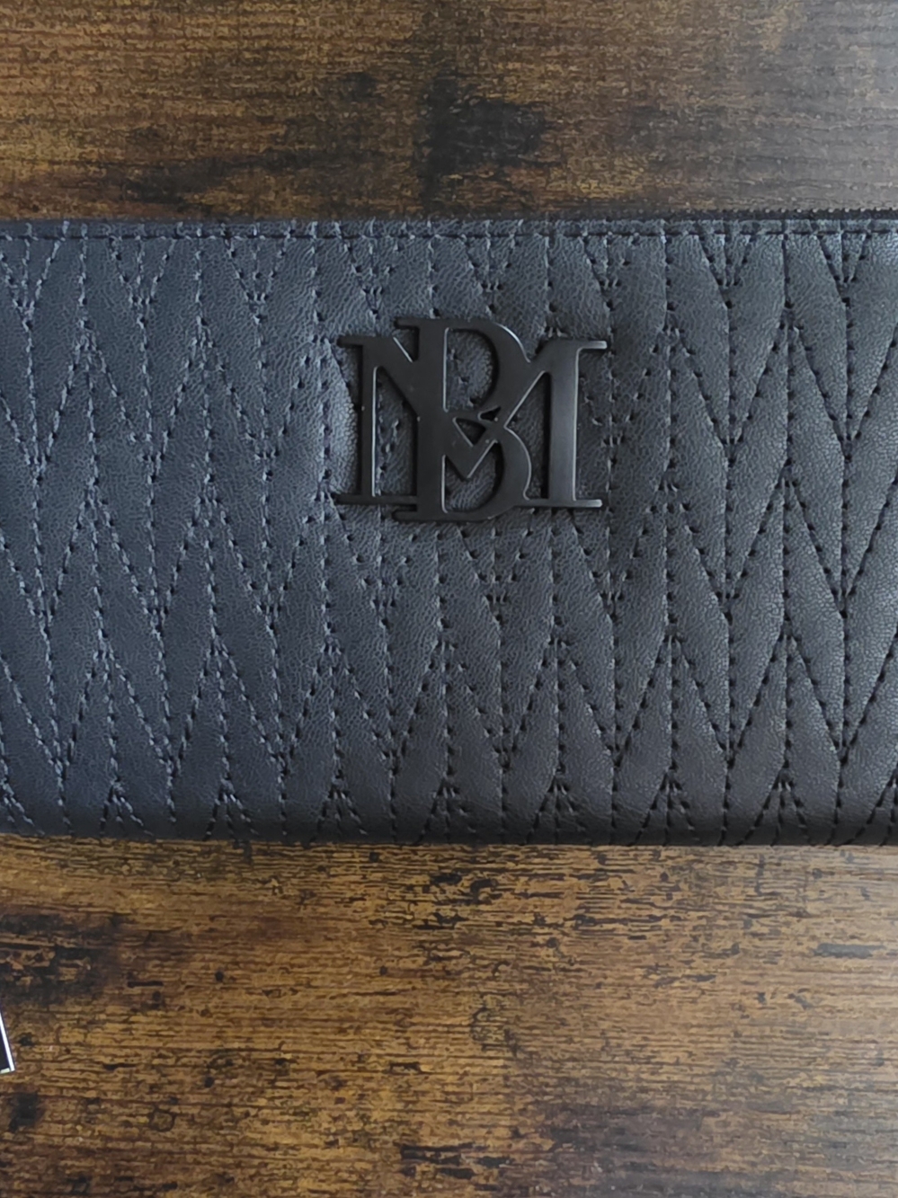 Badgley Mischka Black Quilted Wallet